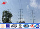 Medium Voltage 15M galvanized steel poles 1 - 30 mm Thickness supplier