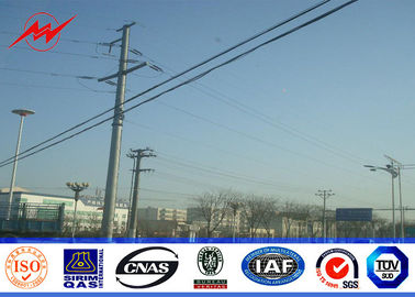 Round HDG 10m 5KN Steel Electrical Utility Poles For Overhead Transmission Line supplier