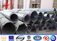 Octogonal 12m 800 DaN Galvanized Steel Transmission Poles with Q345 Material supplier