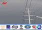 Galvanized 14mm 3KN Steel Power Pole 8mm Thickness For Distribution Power Line supplier