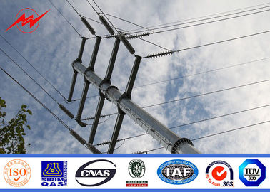 AWS D1.1 16m 6.9kv Power Line Pole / Steel Utility Poles For Mining Industry supplier