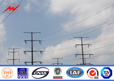 69 kv 75 FT Galvanized Steel Transmission Poles Electrical Power Pole 1mm - 30mm supplier