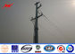 Conical Urban Road Electrical Power Pole Galvanized Steel Tapered 10kv - 550kv supplier