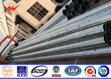 12 Sides 15M Clase 2500 Galvanized Steel Pole With Pairs of Climbing Bolt supplier