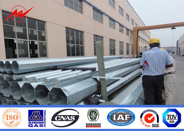 ISO Approval Single Circuit Galvanized Steel Power Pole 25 M 6mm Power Line Pole supplier