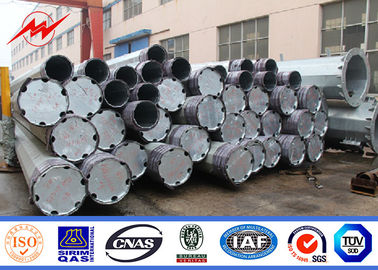 Tapered 15M Galvanized Steel Pole 1mm - 36mm Thickness For Electricity Distribution supplier