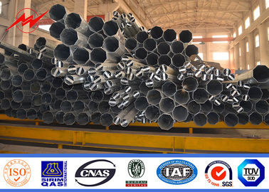 Powder Painting 12M Galvanised Steel Poles 1.8 Safety Factor Steel Transmission Poles supplier