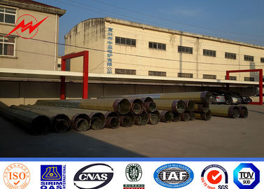 ISO 9001 8M 250 Dan Galvanized Steel Power Pole With Yield Strength 355 N / mm2 supplier