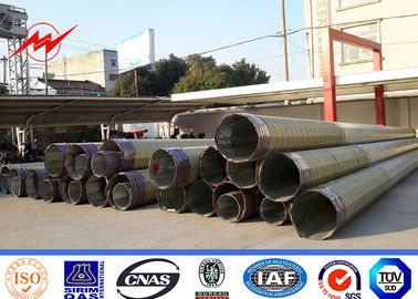 Q345 Material Outside Galvanized Steel Power Pole 1.0 Safety Factor 8 M 500Dan supplier