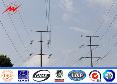 Elegant Appearance Galvanized Steel Utility Pole For Electricity Distribution Line supplier