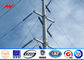 8 Sided Double Circuit Galvanized Steel Pole For 165kv Electrical Transmission Line supplier
