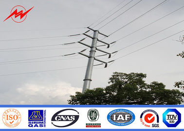 Round Steel Power Pole Multi - Pyramidal Distribution Line Electric Utility Poles supplier