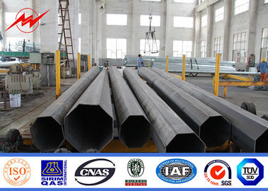 11.8m 10 KN Electrical Power Pole Q345 Material Steel Transmission Line Poles supplier