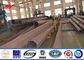 11.9m 12m 15m Hot Dip Galvanized Steel Power Poles Silver Collar For Transmission supplier