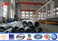 11.9m 12m 15m Hot Dip Galvanized Steel Power Poles Silver Collar For Transmission supplier