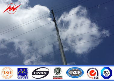 Conical HDG 15m 510kg Steel Electrical Utility Poles For Transmission Overhead Line supplier