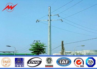 Gr 65 Material 11.8m - 1430dan Galvanized Steel Pole Electric Poles Octogonal Shaped supplier