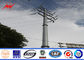 2 Sections Hot Dip Galvanized Electrical Power Pole With Arms Drawings 17m Height supplier