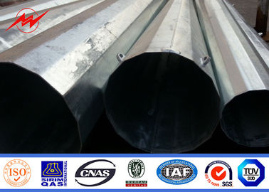 Bitumen Diameter 100 - 300 17M Electric Galvanized Steel Pole with Cross Arm supplier