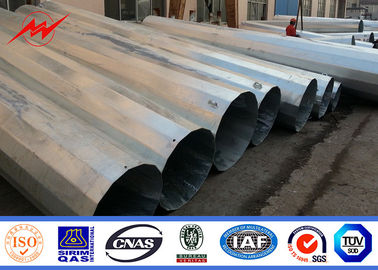 Distribution Line Electrical Power Pole 10m Wall Thickness 3mm Galvanized Steel Pole supplier