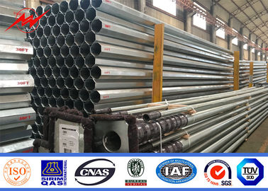 Outdoor Tapered Transmission Line Steel Power Pole with Channel Steel Cross Arm supplier