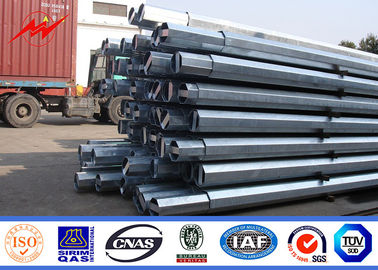 Outdoor Tapered Transmission Line Steel Power Pole with Channel Steel Cross Arm supplier