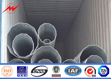 10m Bitumen 220 Kv Steel Pipes Outdoor Light Pole For Overhead Line Project supplier