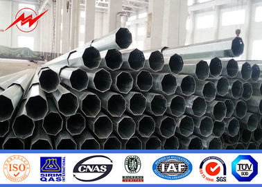 10m Bitumen 220 Kv Steel Pipes Outdoor Light Pole For Overhead Line Project supplier