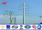 ISO Electrical Power Pole Powerful Transmission Line GR65 Galvanized Steel Poles supplier