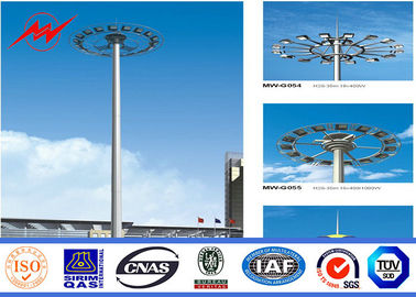 15 - 30 M Q345 Steel Tubular Pole Stadium High Mast Lighting Pole With 16 Lights supplier