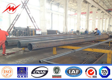 Round Tapered Steel Utility Pole For Medium Voltage Electrical Transmission supplier