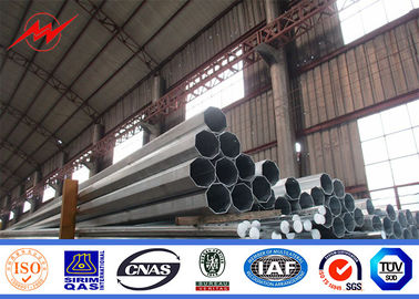 Hot Dip Electrical Galvanizing Steel Pole With Wind Pressure Resistance Up To 160Km/H supplier