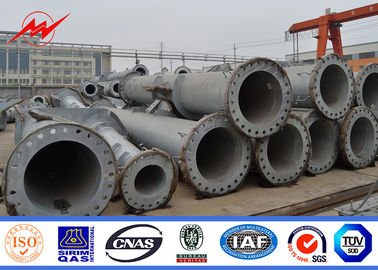 10m-20m Galvanised Steel Power Poles / Electric Transmission Line Poles Round Shape supplier