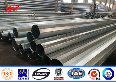 Single Circuit GR50 Steel Utility Pole AWS D1.1 Hot Dip Galvanized 220kV supplier