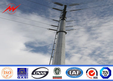 Galvanization Surface Steel Power Poles For 69kv Transmission Line Project supplier