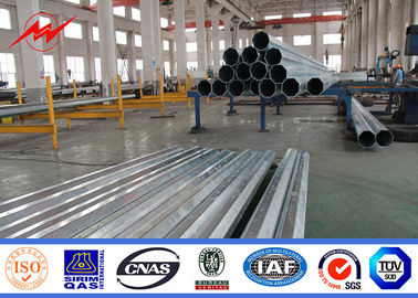 Galvanization Surface Steel Power Poles For 69kv Transmission Line Project supplier