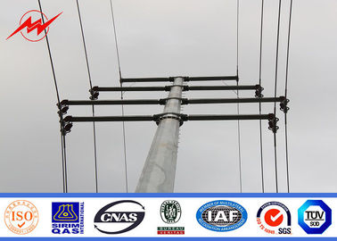 Hot Dip Galvanized 40ft Metal Utility Poles Octagonal Shape Yield Strength 50ksi supplier