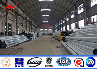 45 FT 2 Sections 220 KV Electric Steel Power Pole With Galvanization / Bitumen supplier