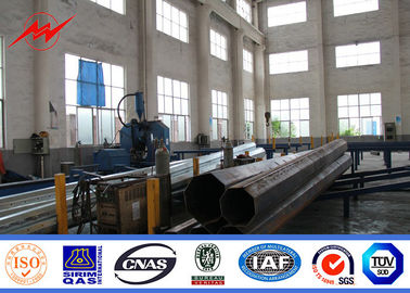 8m 5KN Galvanized Steel Pole / Galvanised Steel Poles For Power Distribution Line supplier