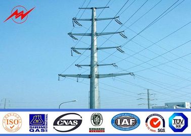 90ft Q460 Electrical Transmission Galvanized Steel Pole 160km / H 30m / S Wind Speed supplier