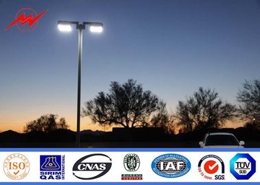 Double Arm 60W LED Commercial Outside Light Pole Wind - Proof High Mast Pole supplier