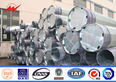 Galvanized Transmission Electrical Power Pole For Distribution Line Pole supplier