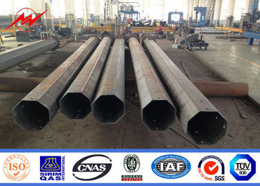 12m 800 Dan Octagonal Utility Power Poles Hot Dip Galvanized supplier