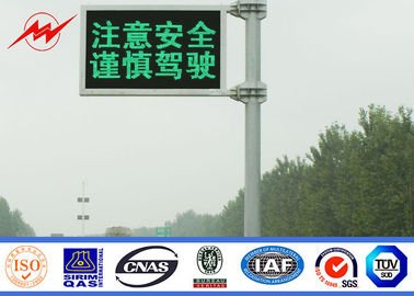 Galvanized Cctv Camera Traffic Light / Driveway Light Poles With Powder Painting supplier