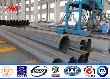 8M 5 KN 3 mm Thickness Steel Tubular Pole For Electrical Distribution Line Project supplier