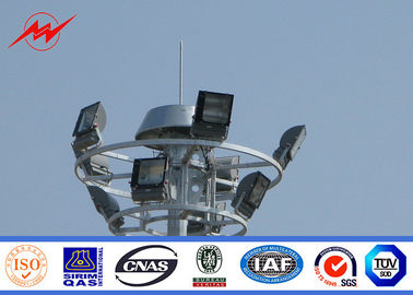 octagonal steel galvanization high mast light pole with platform 20 - 50 metres supplier