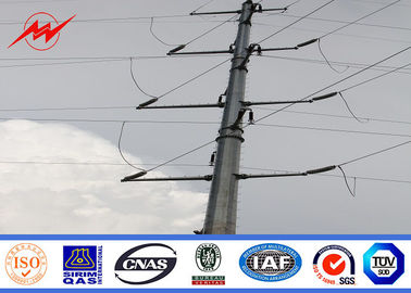 12m 5KN Utility tensile / straight Electrical Power Poles For Power Distribution Line supplier