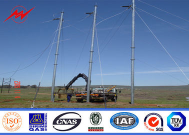 95FT NGCP Philippines Hot Dip Galvanization Steel Power Poles AWS D 1.1 supplier