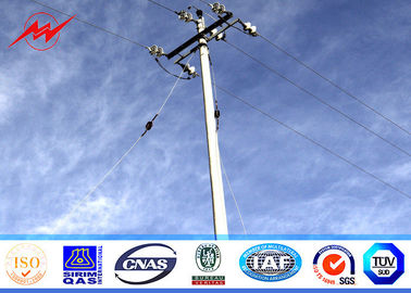 115KV 75Feet Tapered Round Steel Utility Power Poles / Galvanized Steel Pole supplier