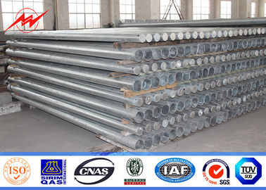 115KV 75Feet Tapered Round Steel Utility Power Poles / Galvanized Steel Pole supplier